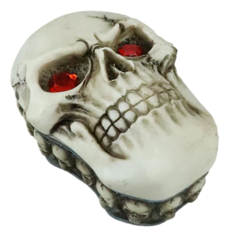 Ebros Reaper Skull Face Trinket Decorative Box Skeleton Graveyard 4.5"L Decor - Image 2