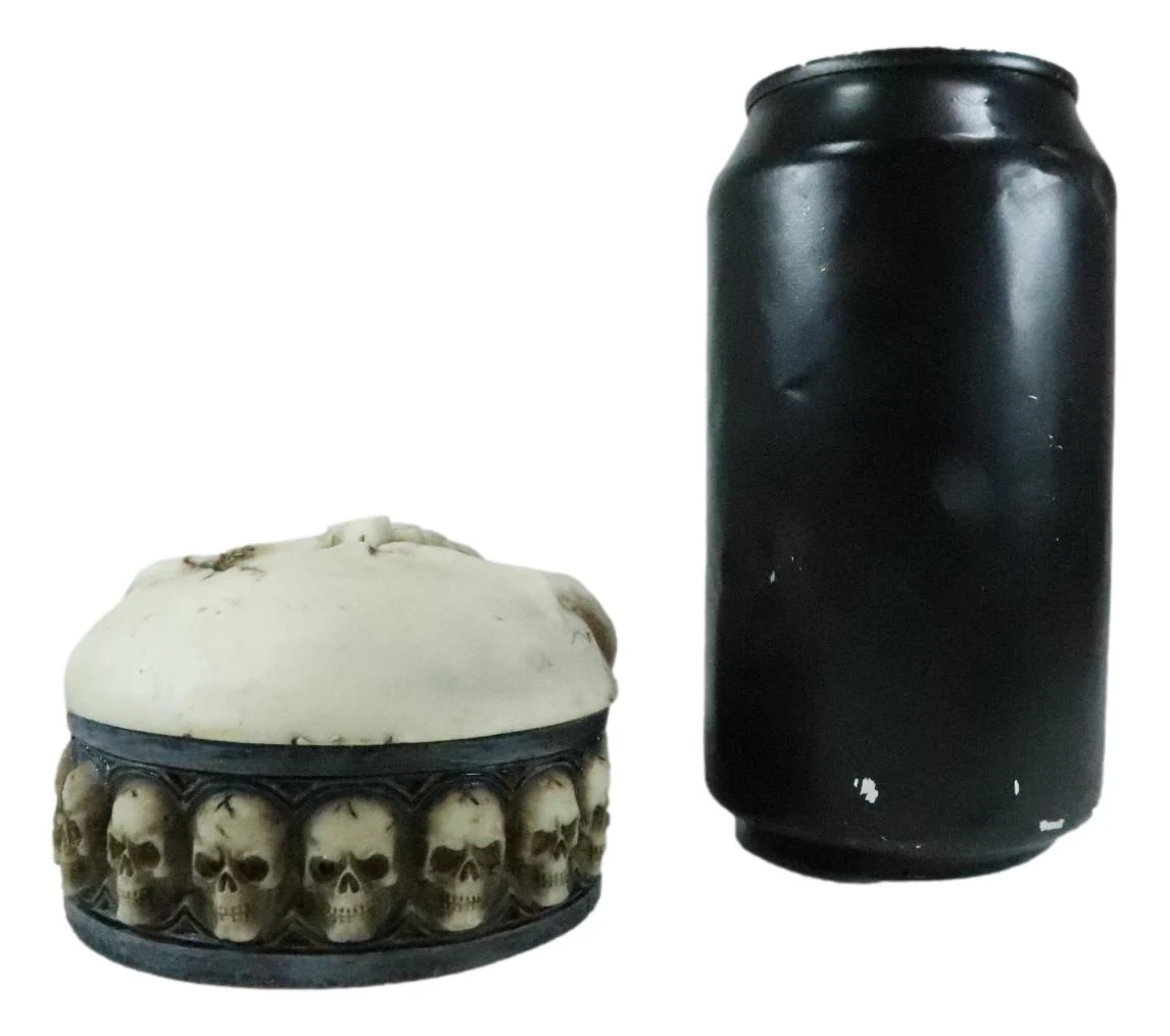 Ebros Reaper Skull Face Trinket Decorative Box Skeleton Graveyard 4.5"L Decor - Image 7