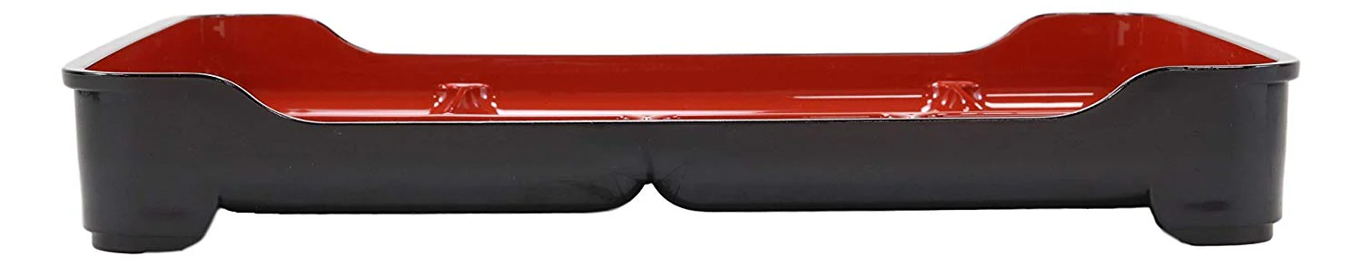Japanese Large Bento Box With 6 Compartments Lacquered Platter 14"LX9.25"W (5) - Image 4