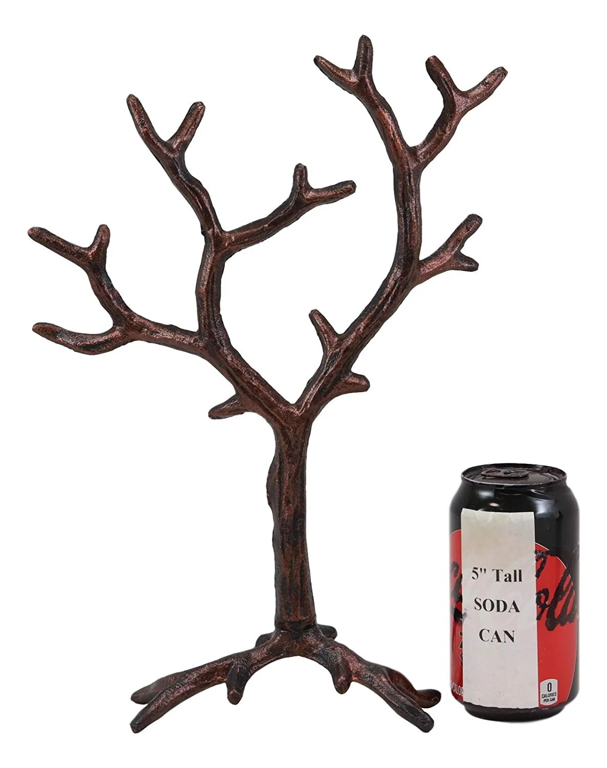 Rustic Fashion Rings Necklace Barren Jewelry Tree Display Holder Hooks Metal Art - Image 4