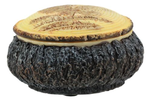 Ebros Rustic Faux Wood Wild Bull Moose Round Jewelry Box Figurine 4" Diameter - Image 2