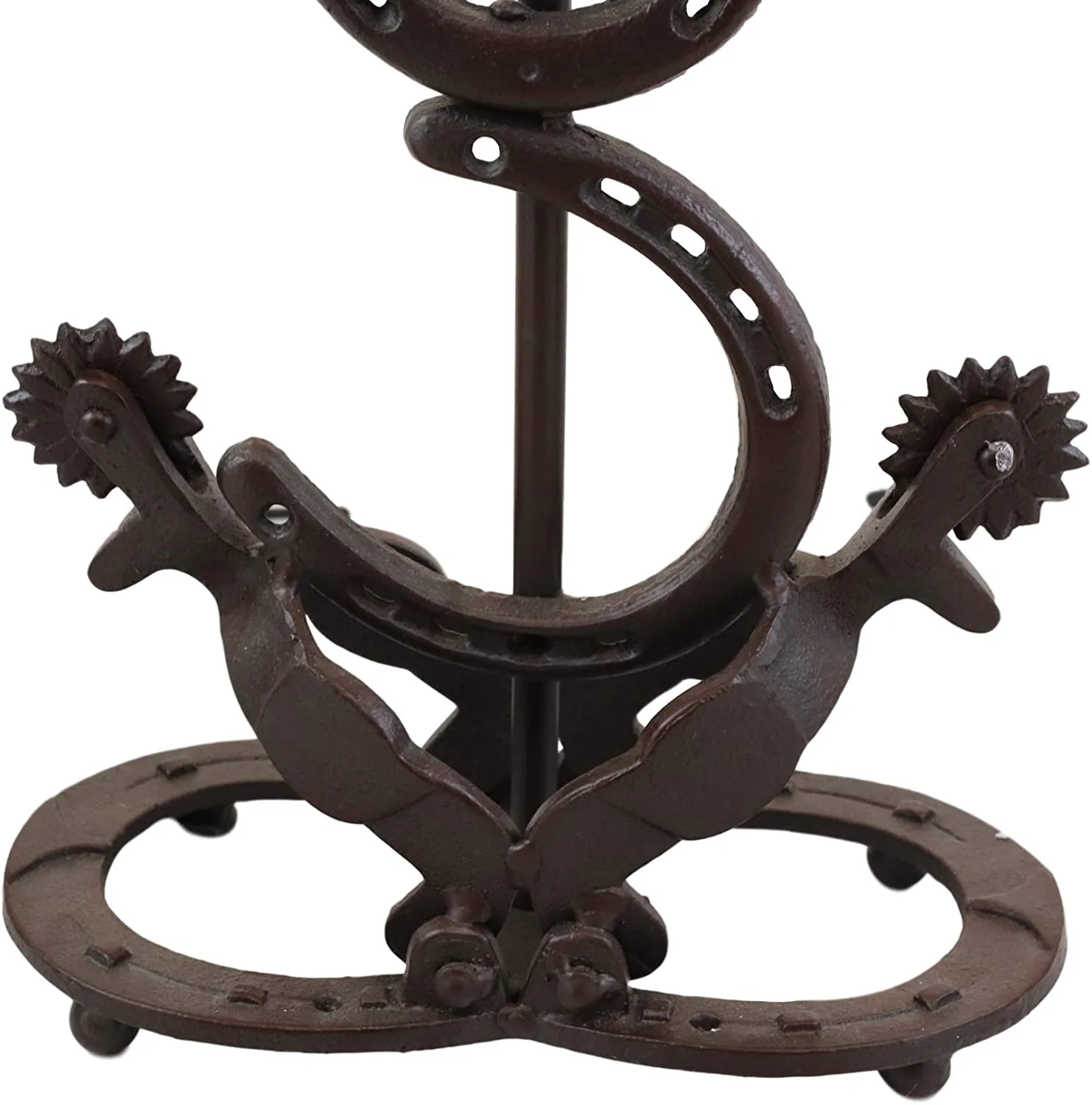 Ebros Set of 2 Cast Iron Western Horseshoes Base Desktop Table Lamps w/ Shade - Image 8