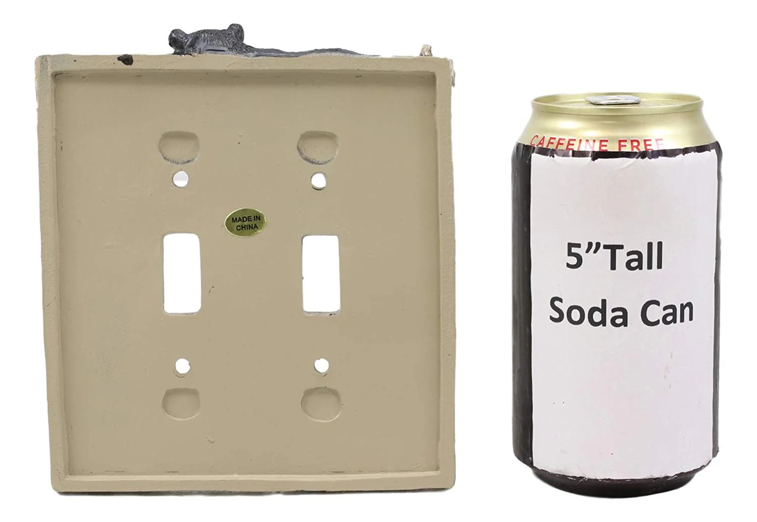 Ebros Set of 2 Pine Trees Bear Electrical Wall Cover Plate Double Toggle Switch - Image 4