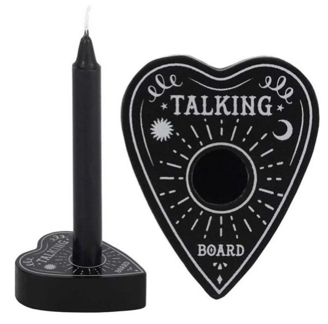 Ebros Set Of 8 Occult Ouija Spirit Board Planchette Heart Candle Stick Holder - Image 3