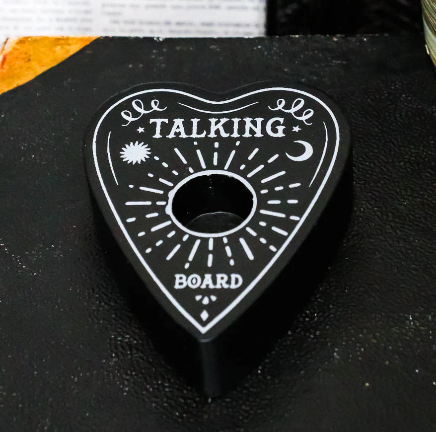Ebros Set Of 8 Occult Ouija Spirit Board Planchette Heart Candle Stick Holder - Image 7