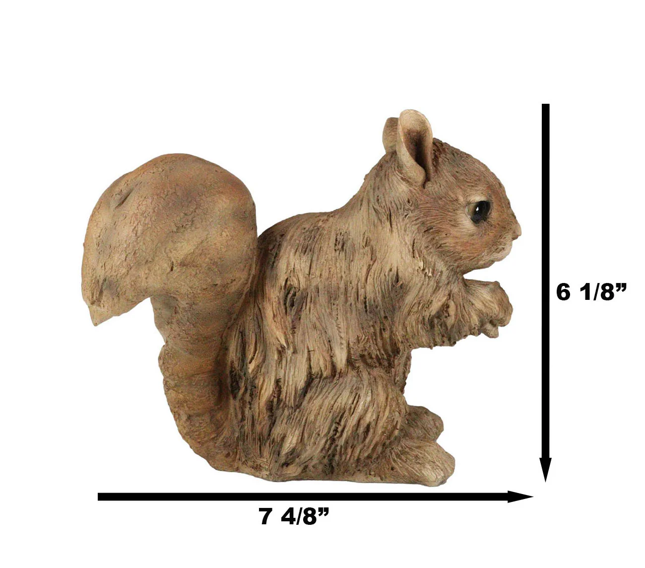 Ebros Standing Chipmunk Squirrel Resin Statue 6.25" Tall Faux Driftwood Finish - Image 8