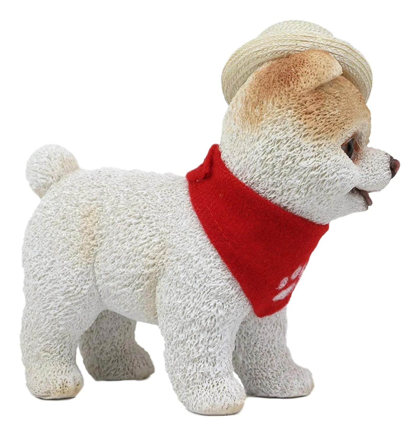 Straw Hat Boo The World's Cutest Pomeranian Dog Statue Pet Pal Dogs Collectible - Image 3