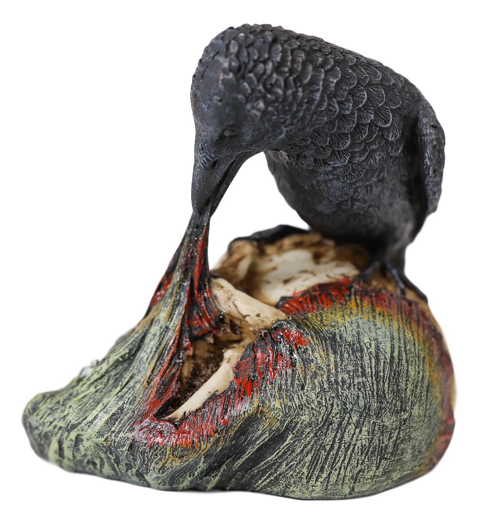 Ebros T Virus Infected Raven Crow Feeding on Zombie Flesh Decorative Figurine 4.25"H - Image 2