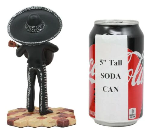 Ebros Traditional Charro Outfit Black Mariachi Band Skeleton Guitarist Statue Day of The Dead Folk Musician Figurine Dias De Los Muertos Decorative Collectible Graveyard Serenade Ideas - Image 5