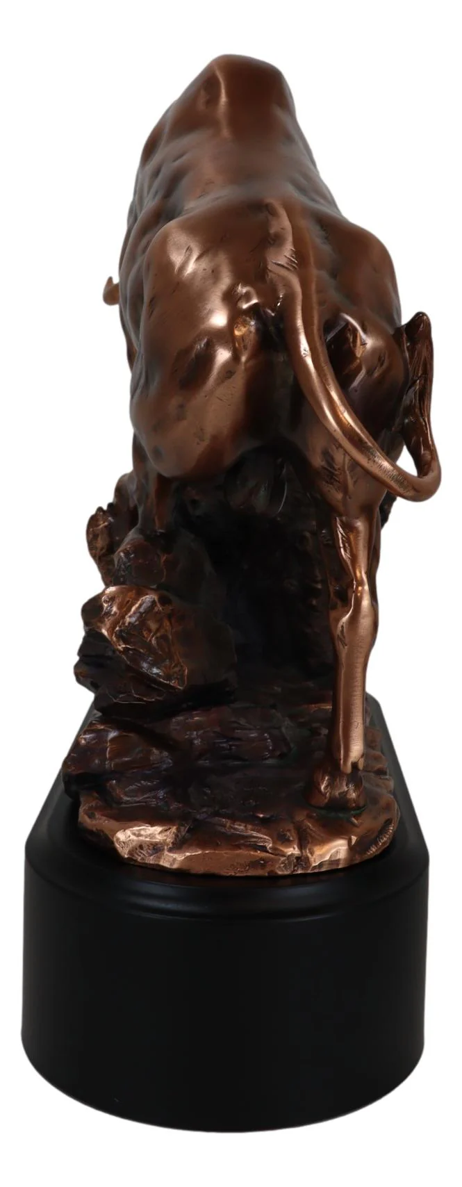 Wall Street Stock Market Charging Bull Trouncing Bear Statue With Pedestal Base - Image 7