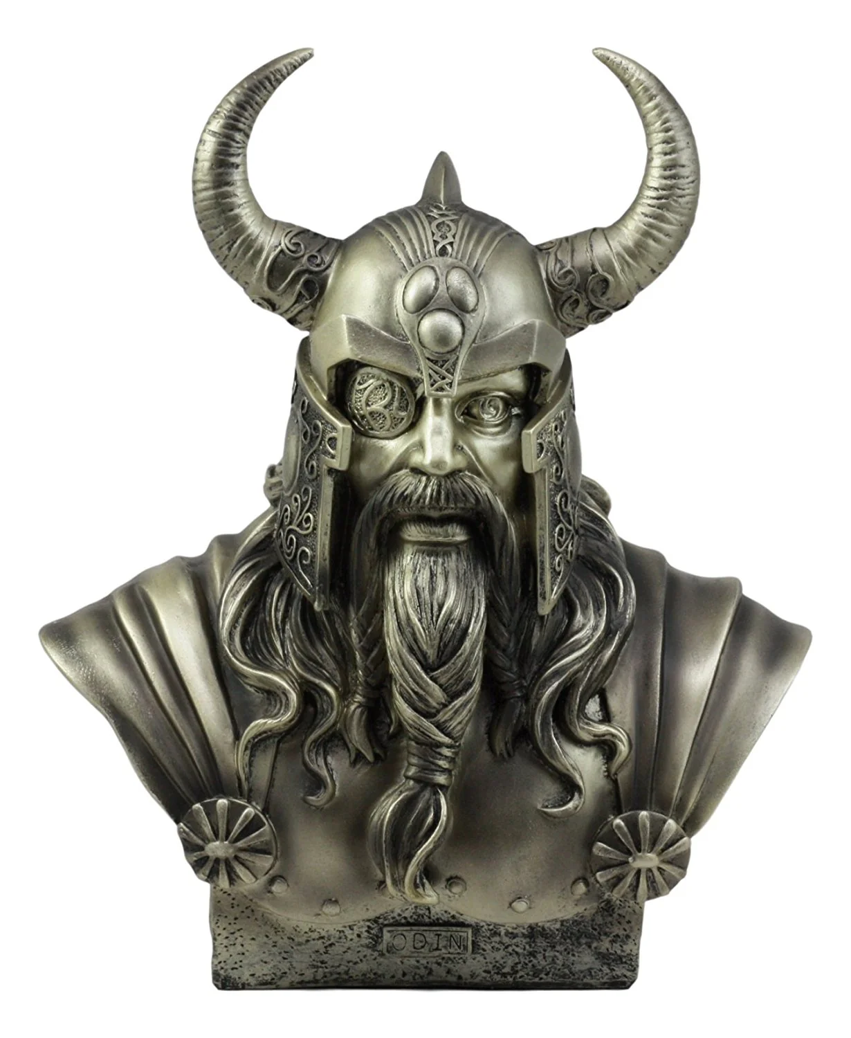 Ebros Warrior God Odin The Alfather Bust Statue 12"H Norse Viking God Odin Ruler Of Asgard Sculptural Figurine - Image 3