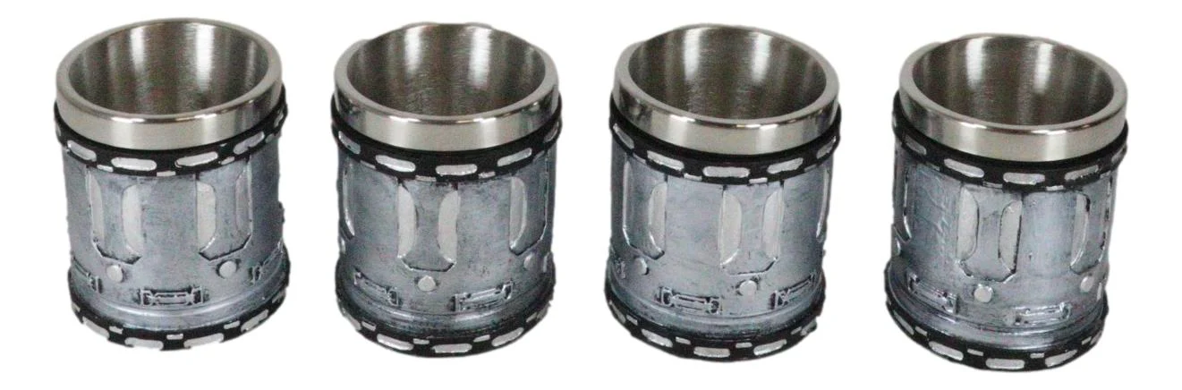 Ebros Western Novelty Revolver Pistol Gun Barrel Cylinder Shot Glass 2-Ounce Set of 4 - Image 5