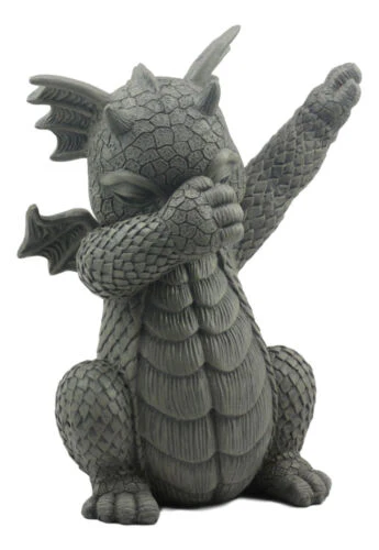 Ebros Whimsical Hip Hop Dabbing Garden Dragon Statue 9.25" Tall Look at My Dab - Image 4