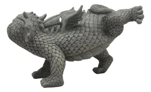 Ebros Whimsical Peeing Garden Dragon Statue 12"Long Baby Dragon Cocking Leg Figurine - Image 4