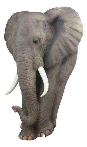 Ebros Woolly Safari Marching Bush Elephant Wall Decor 18" Tall 3D Sculpture Plaque Figurine Symbol of Nobility and Strength Feng Shui Symbol Excellent Home Decor Gift for Wildlife Nature Lovers - Image 3