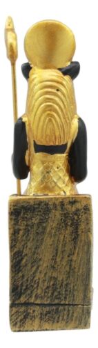 Egyptian Solar Lioness Goddess Sekhmet On Throne Dollhouse Miniature 3"H - Image 4