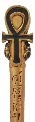 Egyptian Symbol Of Life Ankh Cross Ballpoint Pen Set Of 6 Figural Gods Of Egypt - Image 3