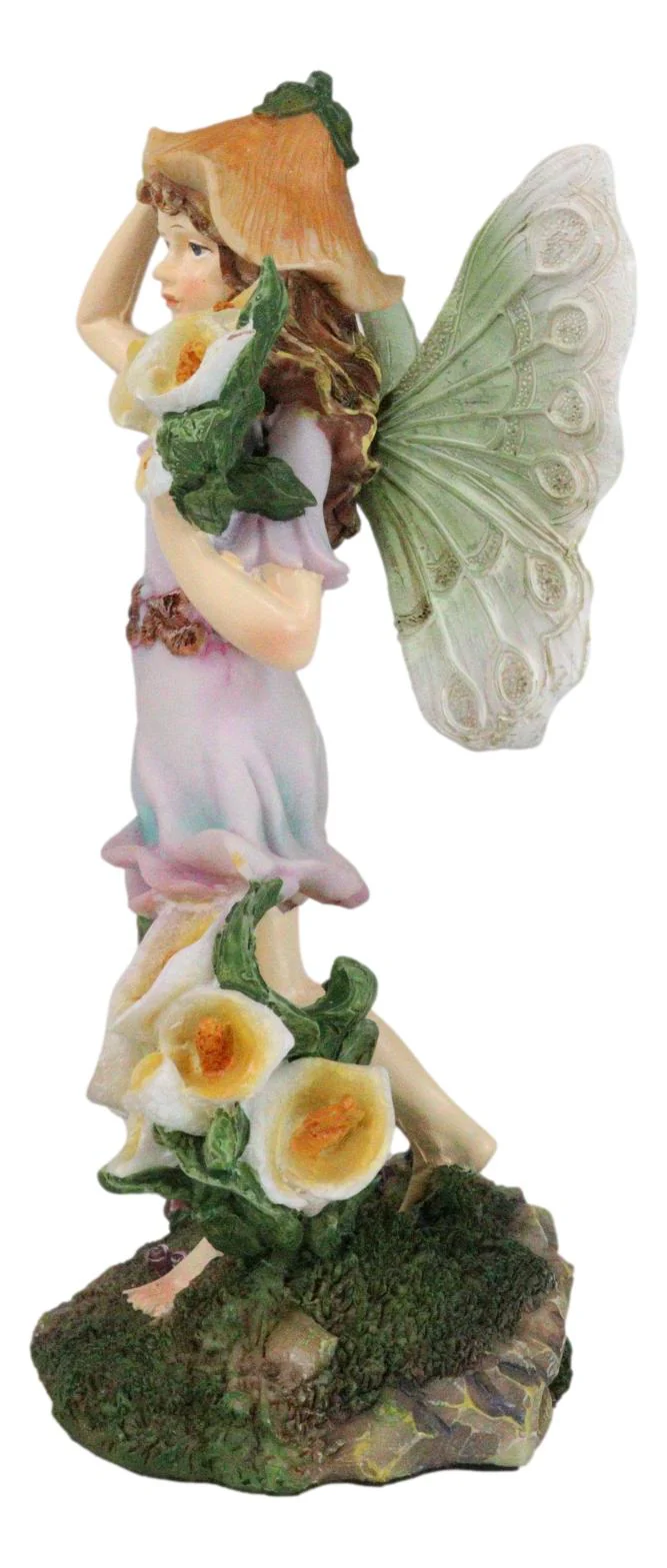 Enchanted Garden Calla Lily Floral Fairy Carrying A Bouquet Of Flowers Figurine - Image 5