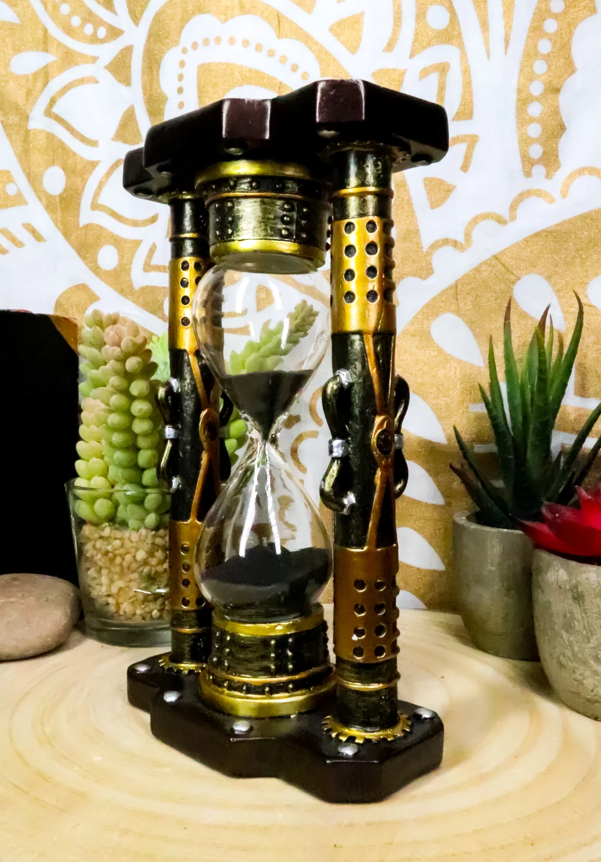 Ebros Endless Time Shifting Warp Column Tower Steampunk Gearwork Sand timer - Image 6