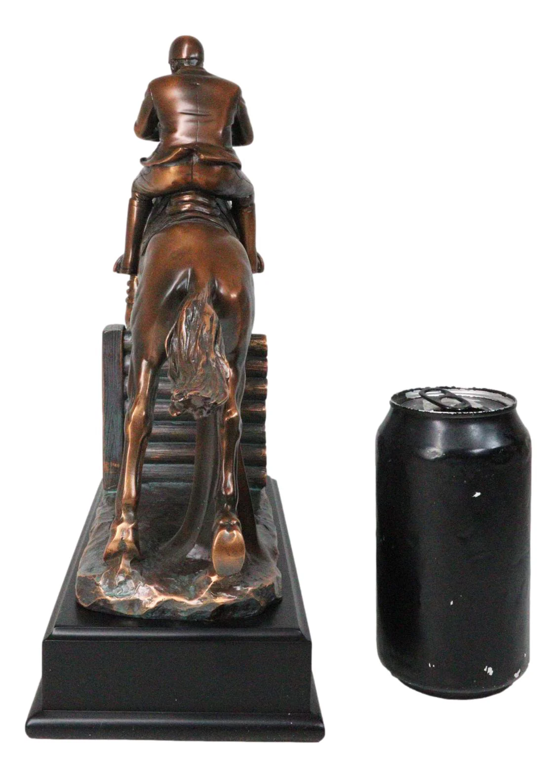 Equestrian Racing Galloping Horse with Jockey Bronze Electroplated Figurine - Image 7