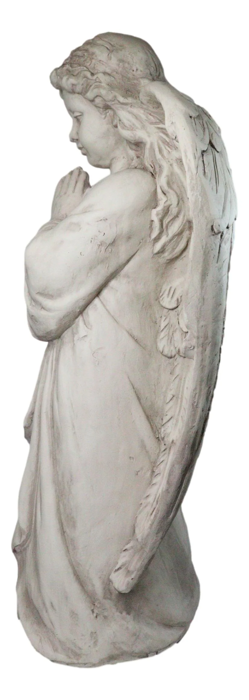 Faith Inspirational Large Young Girl Angel of Prayer Garden Statue 32" Tall - Image 3