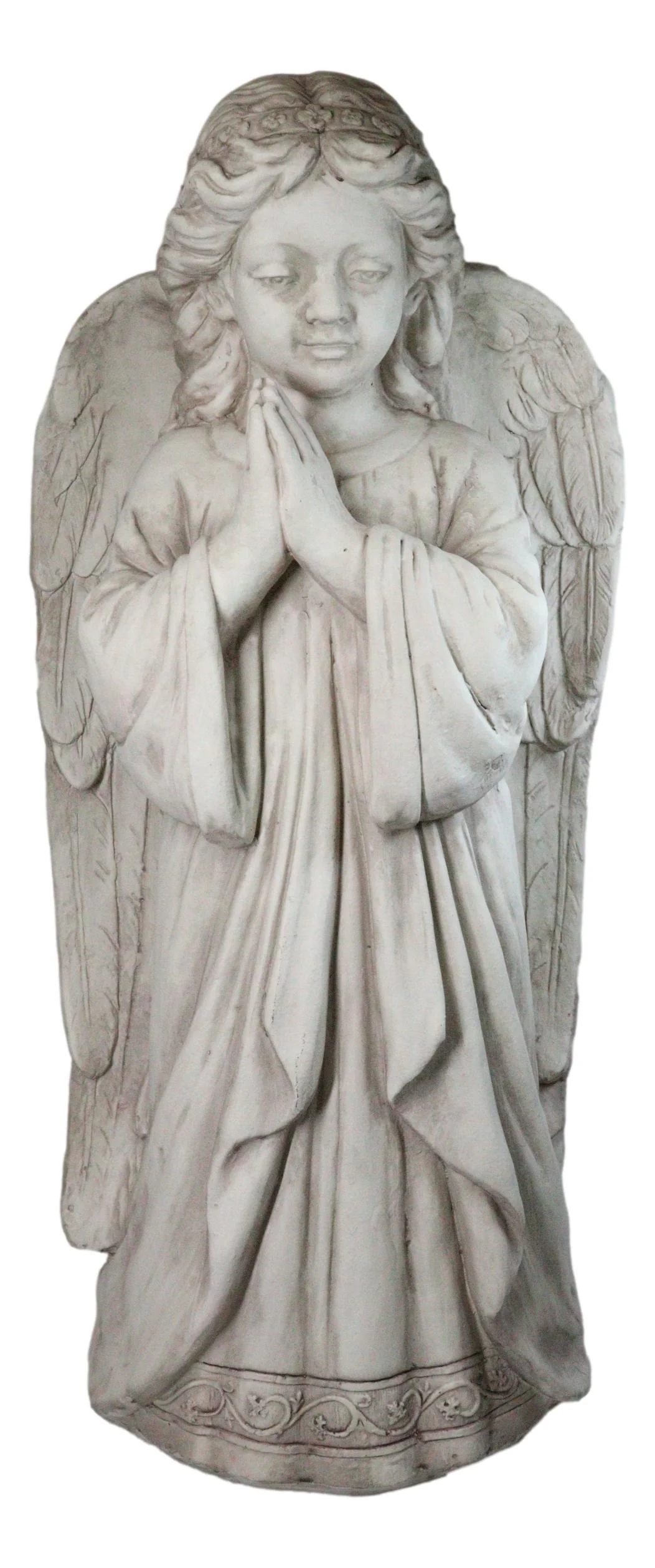 Faith Inspirational Large Young Girl Angel of Prayer Garden Statue 32" Tall - Image 4