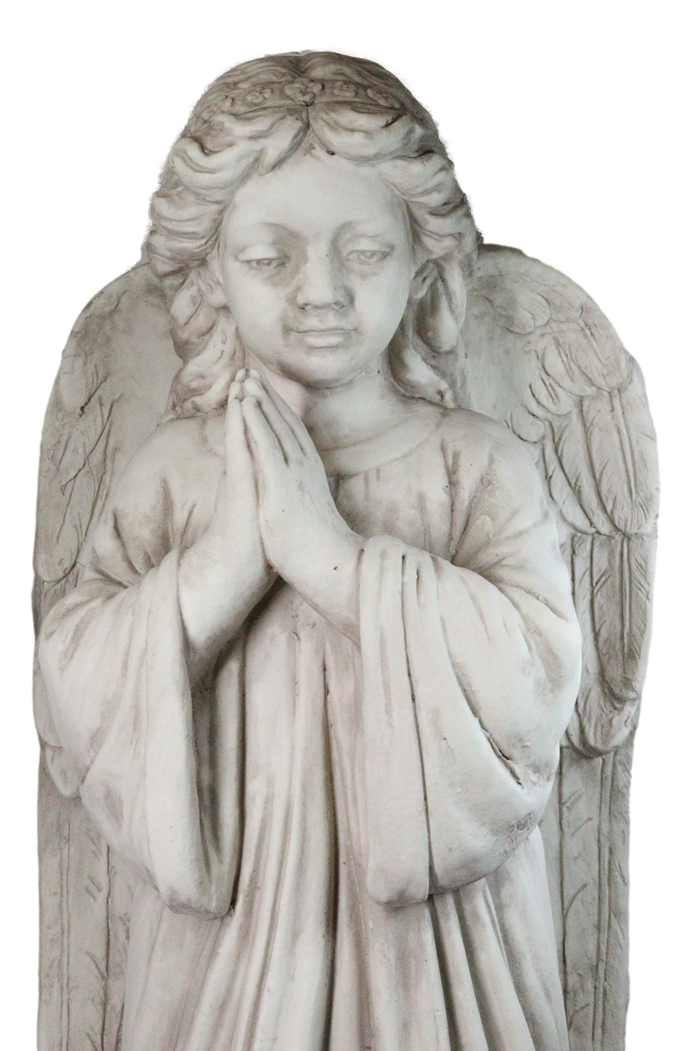 Faith Inspirational Large Young Girl Angel of Prayer Garden Statue 32" Tall - Image 7