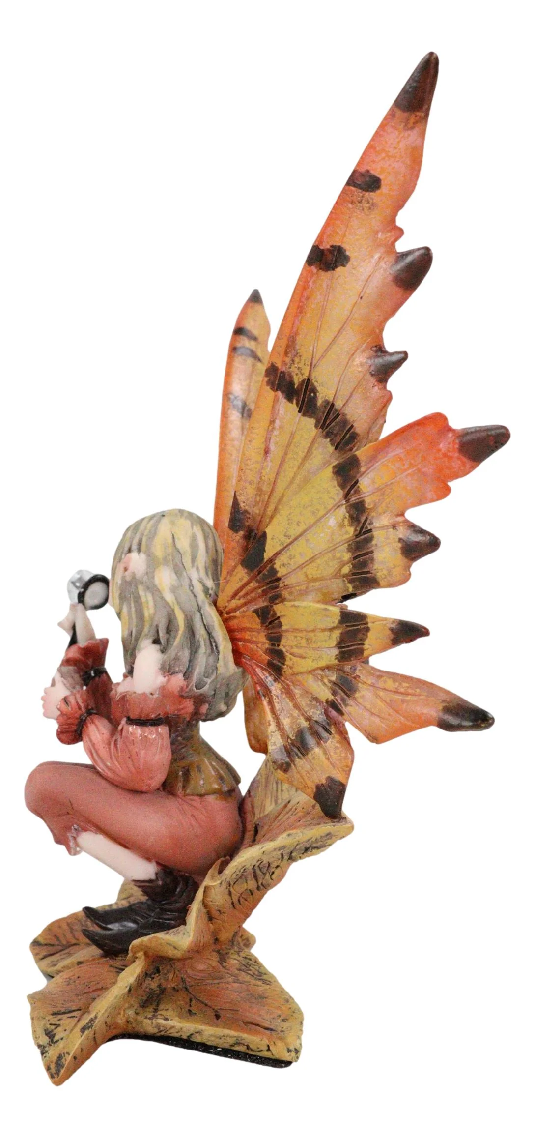 Fantasy Autumn Fall Forest Monk Fairy Fae Blowing Wish Bubbles Figurine - Image 4
