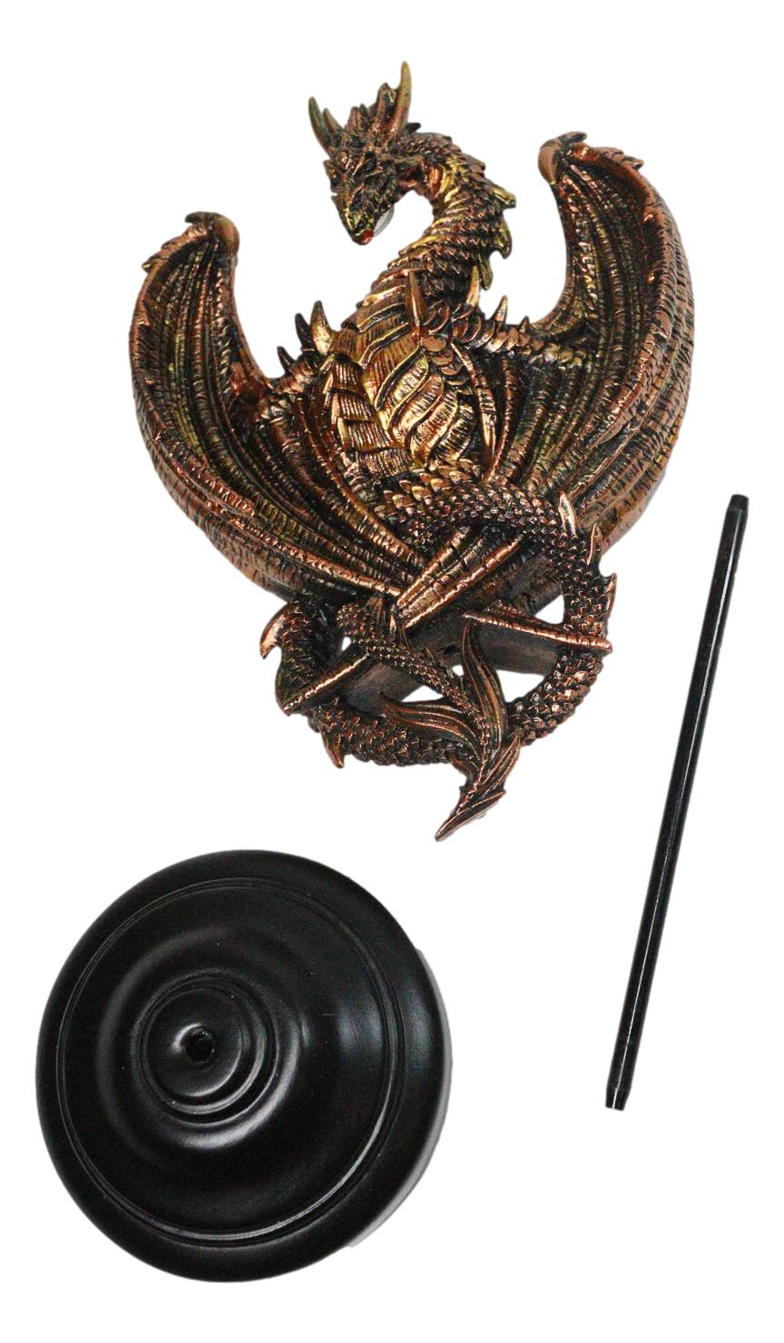 Fantasy Blood Auctor Dragon Masque Ornament On Pole Stand Or Wall Sculpture - Image 5