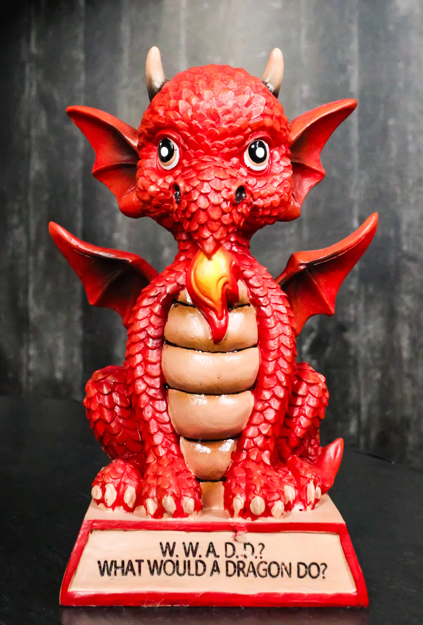Fantasy Red Fire Koan Cartoon Chibi Dragon Figurine What Would A Dragon Do? - Image 8