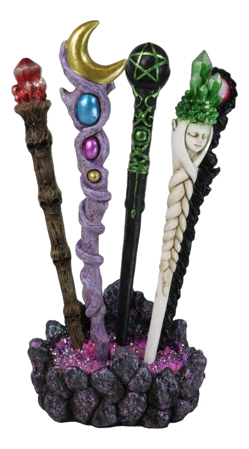 Faux Geode Crystals Rock Magic Wands Holder Stand Prop Accessory Decor - Image 8