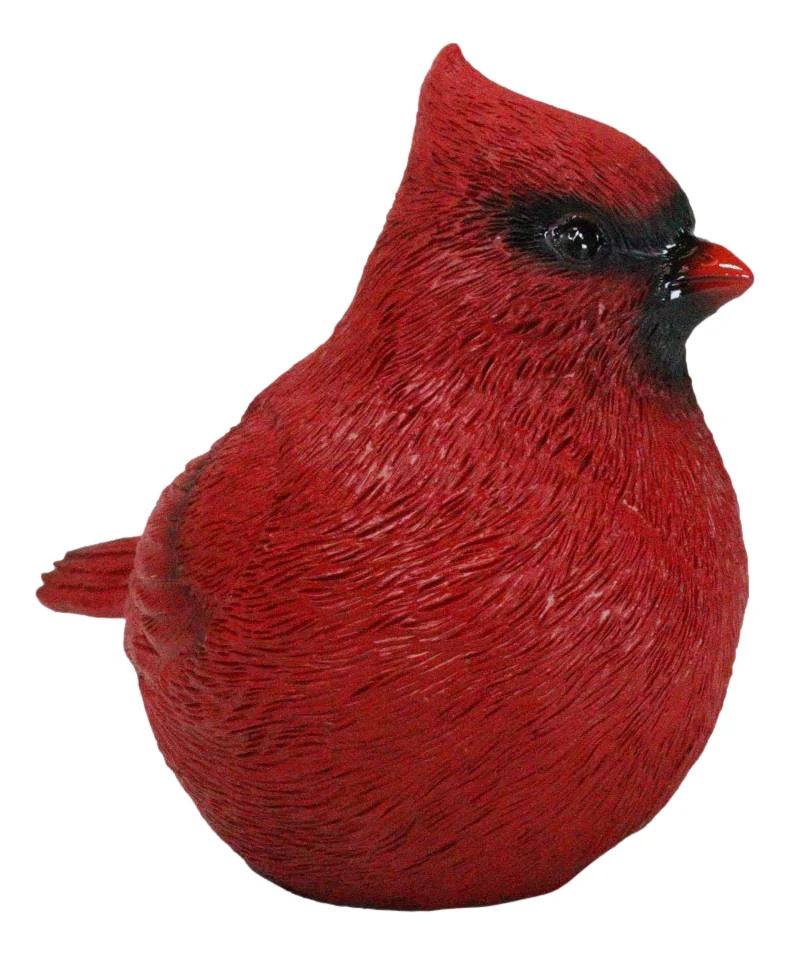 Faux Taxidermy Realistic Northern Male Red Cardinal Bird On Perch Figurine - Image 3