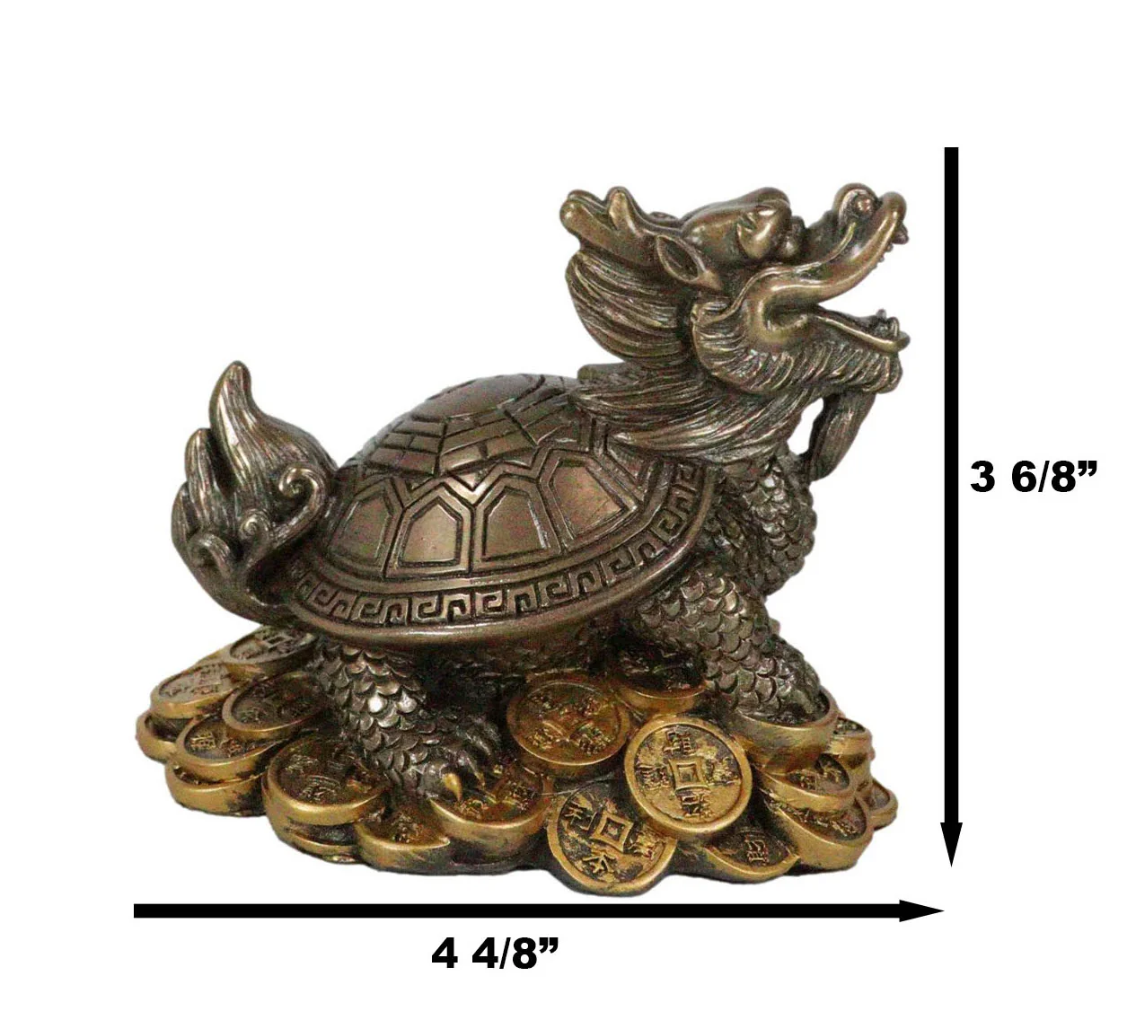 Feng Shui Celestial Black Dragon Turtle Statue Charm For Protection and Wealth - Image 3