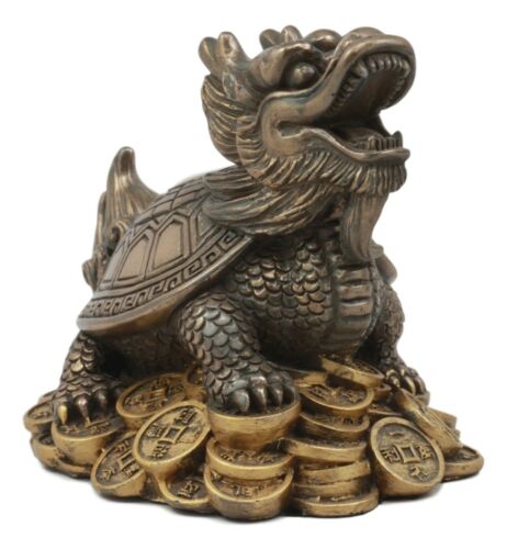 Feng Shui Celestial Black Dragon Turtle Statue Charm For Protection and Wealth - Image 4