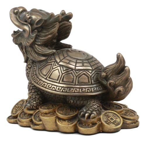 Feng Shui Celestial Black Dragon Turtle Statue Charm For Protection and Wealth - Image 5