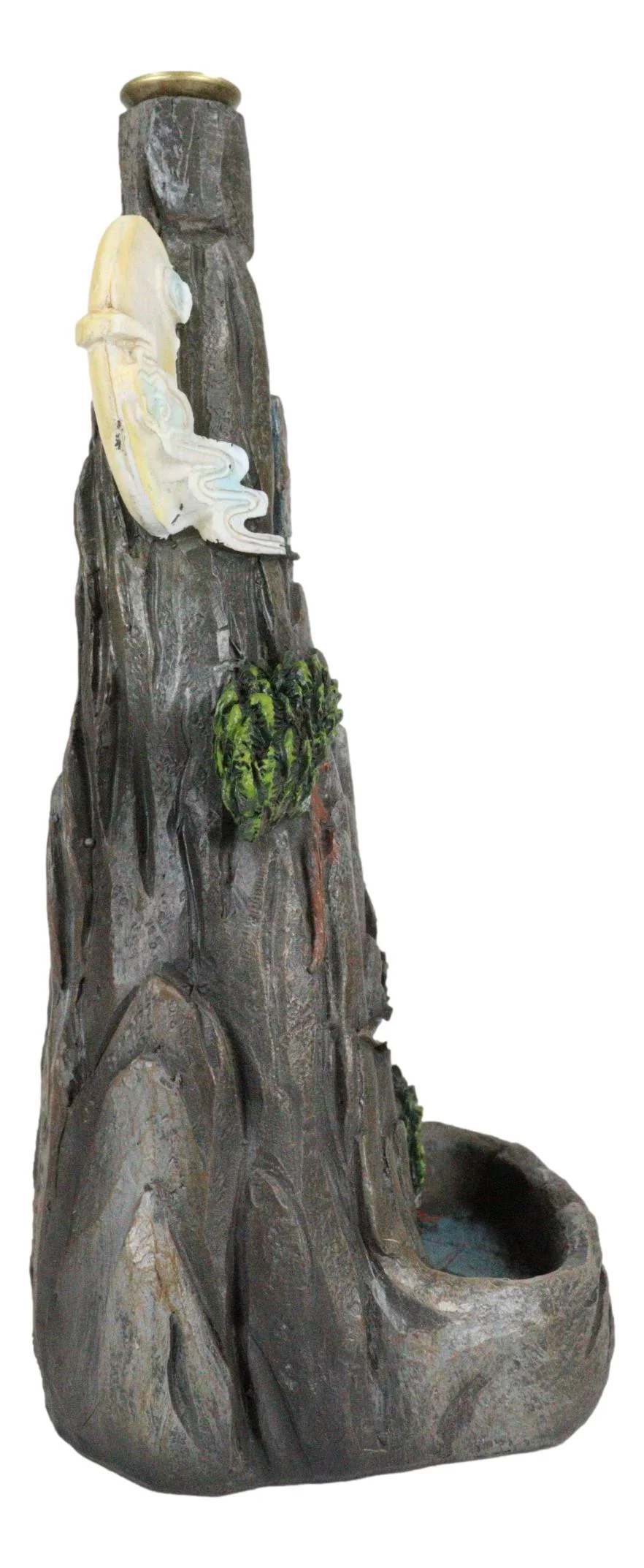 Feng Shui Rocky Mountain Top Buddhist Pagoda Temple Backflow Cone Incense Holder - Image 7