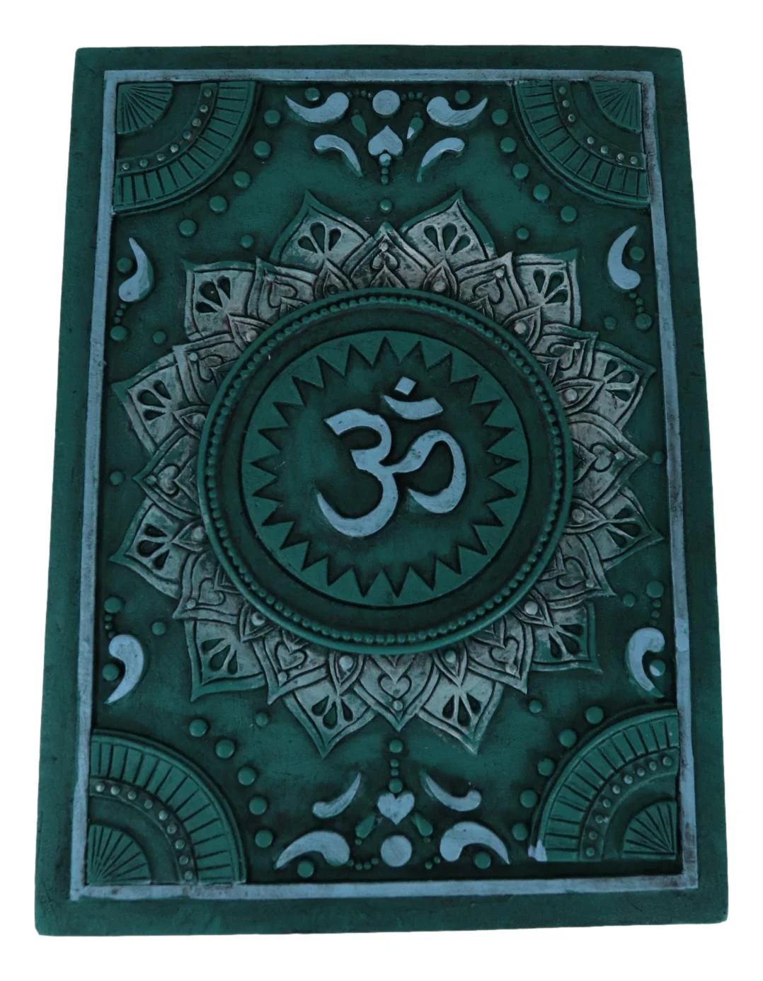 Feng Shui Zen Buddha Auspicious Ohm Symbol Lotus Mandala Flower Decorative Box - Image 4