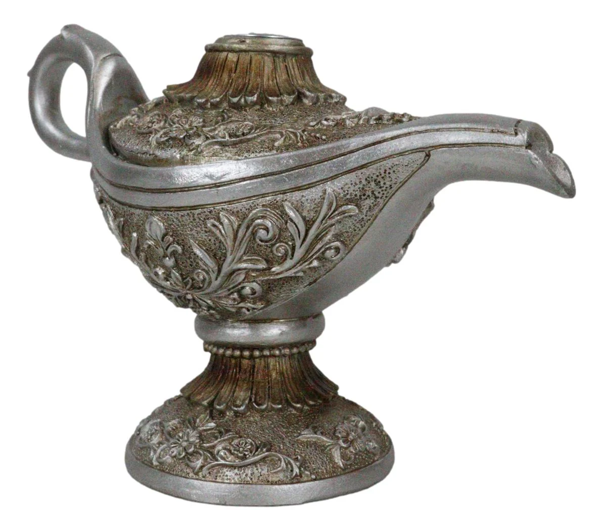 Floral Ornate Aladdin Genie Magical Lamp Backflow Incense Cone Burner Figurine - Image 5