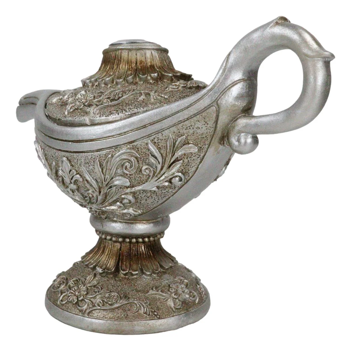 Floral Ornate Aladdin Genie Magical Lamp Backflow Incense Cone Burner Figurine - Image 6