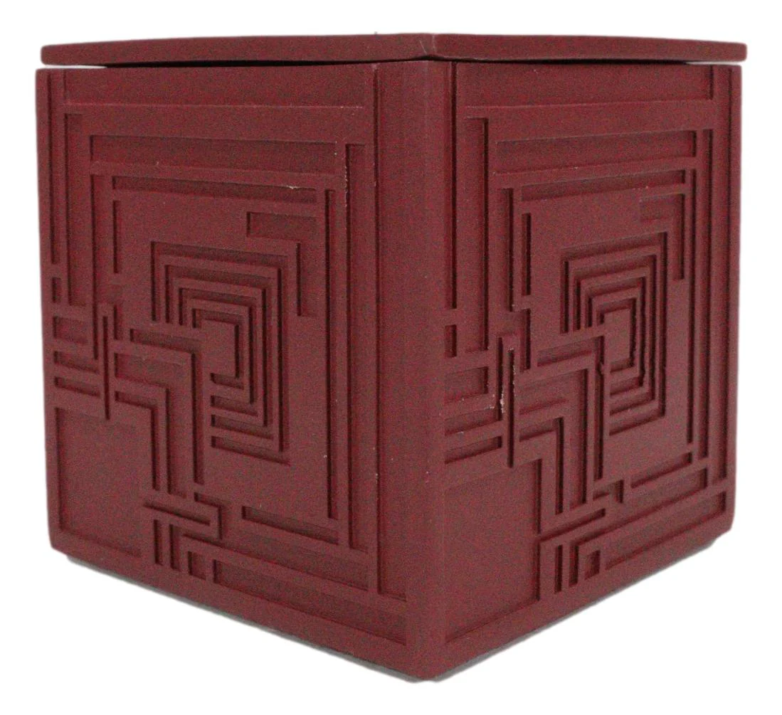 Frank Lloyd Wright Charles Ennis House Petite Cube Trinket Box Textile Block Art - Image 3