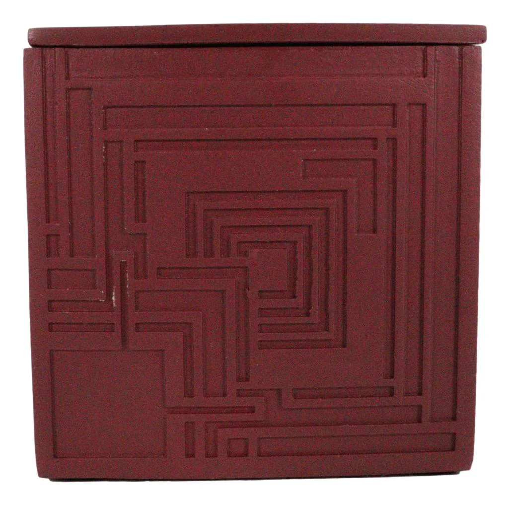 Frank Lloyd Wright Charles Ennis House Petite Cube Trinket Box Textile Block Art - Image 5