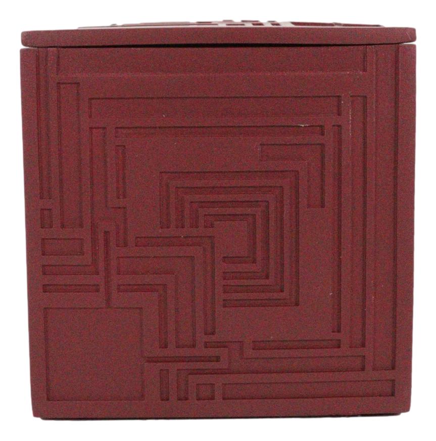 Frank Lloyd Wright Charles Ennis House Petite Cube Trinket Box Textile Block Art - Image 6