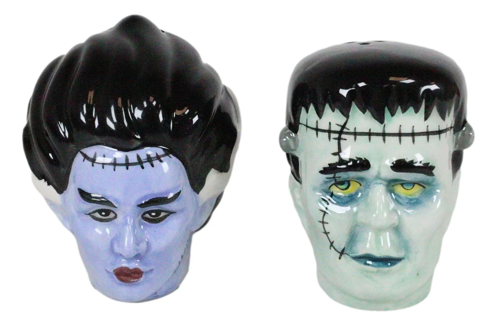 Ebros Frankenstein Zombie Bride And Groom Couple Ceramic Salt And Pepper Shakers Set - Image 2