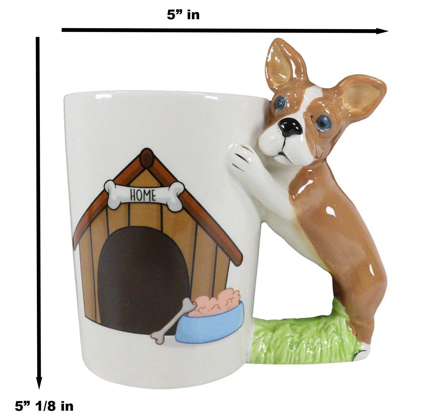 French Bulldog Puppy With Bone Kennel 12oz Ceramic Mug Coffee Cup Home Kitchen - Image 4