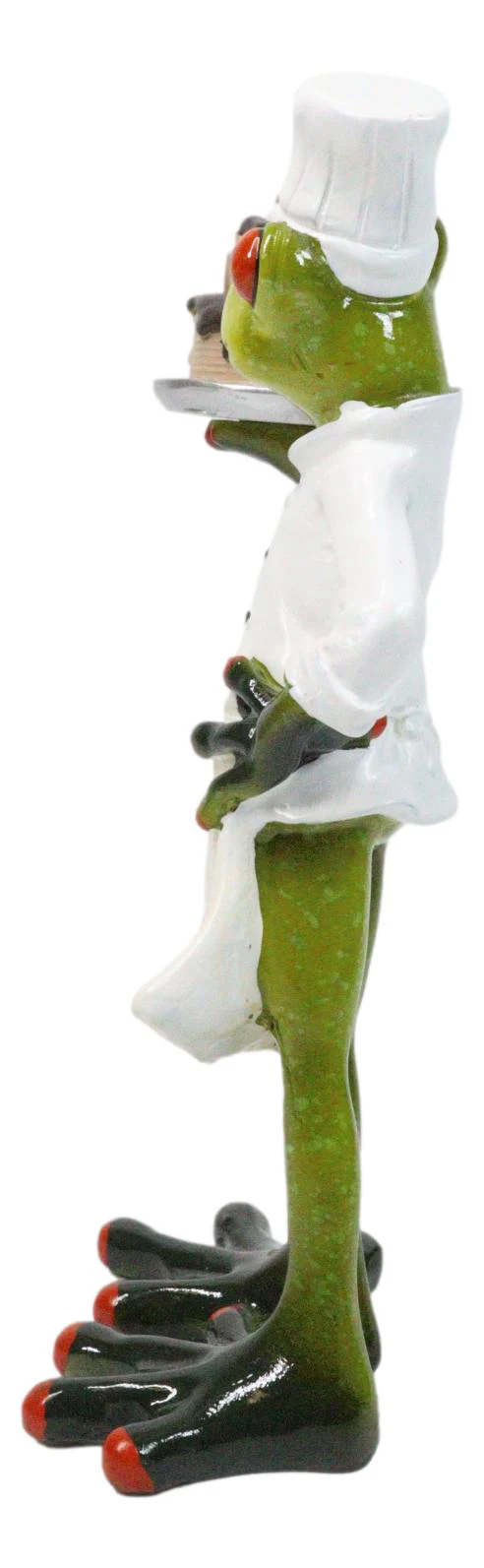 French Monsieur Baker Frog With Birthday Cake Decorative Figurine - Image 2