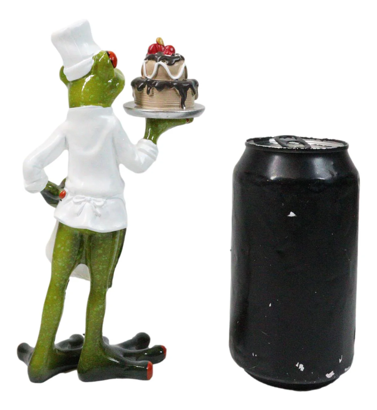 French Monsieur Baker Frog With Birthday Cake Decorative Figurine - Image 7