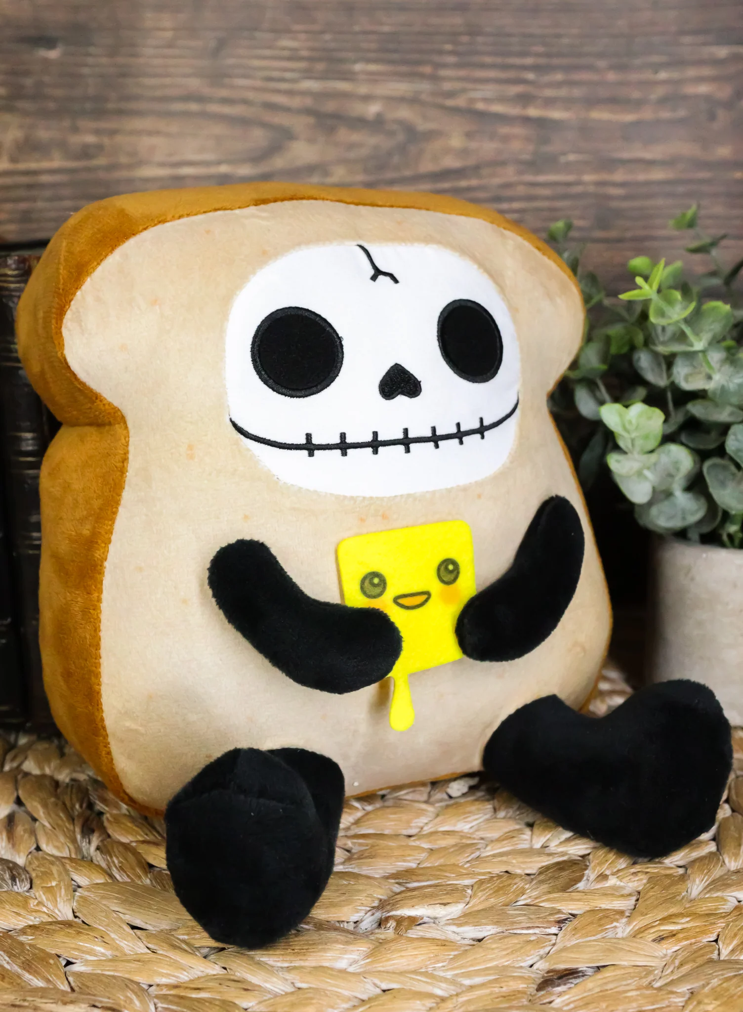 Furry Bones Skeleton Monster Toasty Bread Toast With Cheese Soft Plush Toy Doll - Image 3