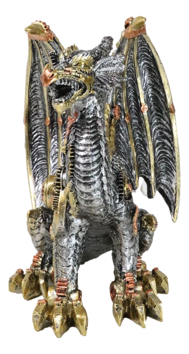 Geared Mechanical Look Steampunk Dragon Cyber Robot Decorative Sculpture - Image 5