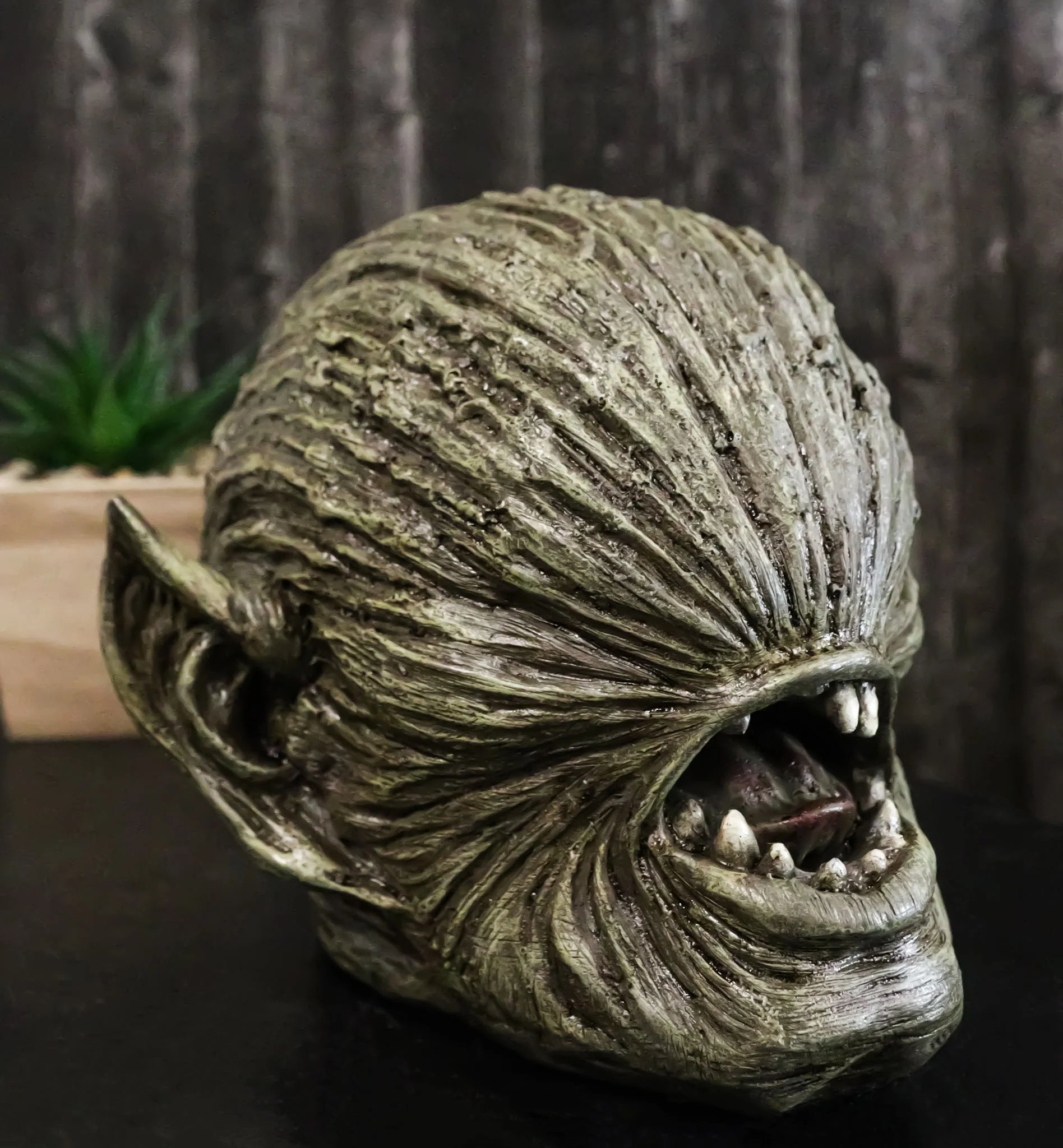 Ghastly Faceless Alien Zombie Skull Figurine 6.25"Long Horrific Blind Predator - Image 9