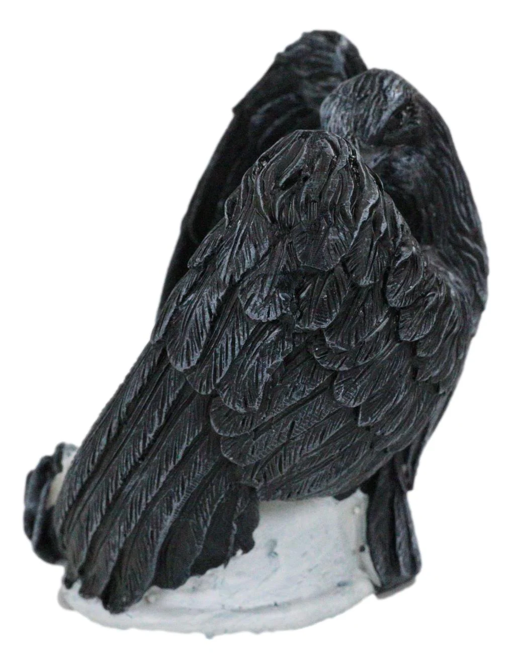 Gothic Edgar Poe Nevermore Raven Ward Black Rose Resin Tea Light Candle Holder - Image 5